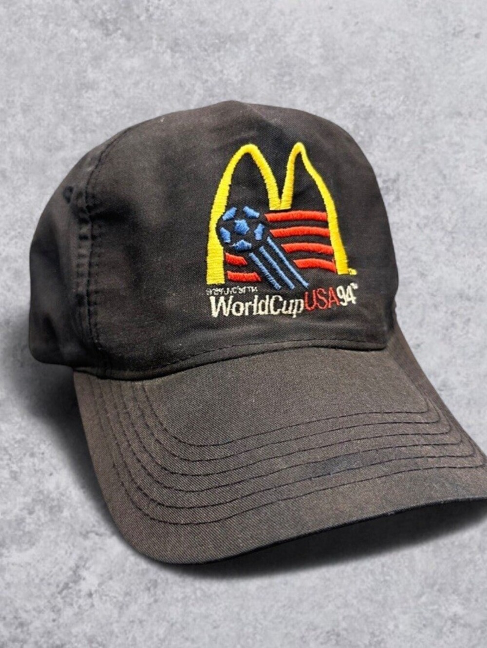 Vintage 1994 FIFA World Cup USA McDonald’s Snapback Hat Cap Soccer KC 90s